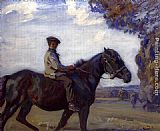 Riding Bareback by Sir Alfred James Munnings